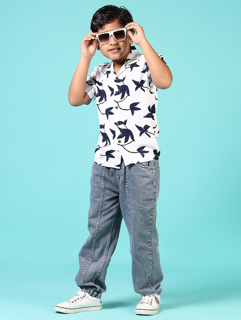 boys printed cuban collared short sleeves shirt - 21683930 - Standard Image - 2