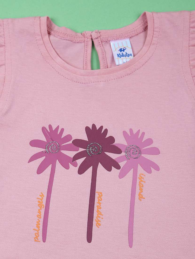 girls printed top & bottom shorts sets - 21683942 - Standard Image - 2