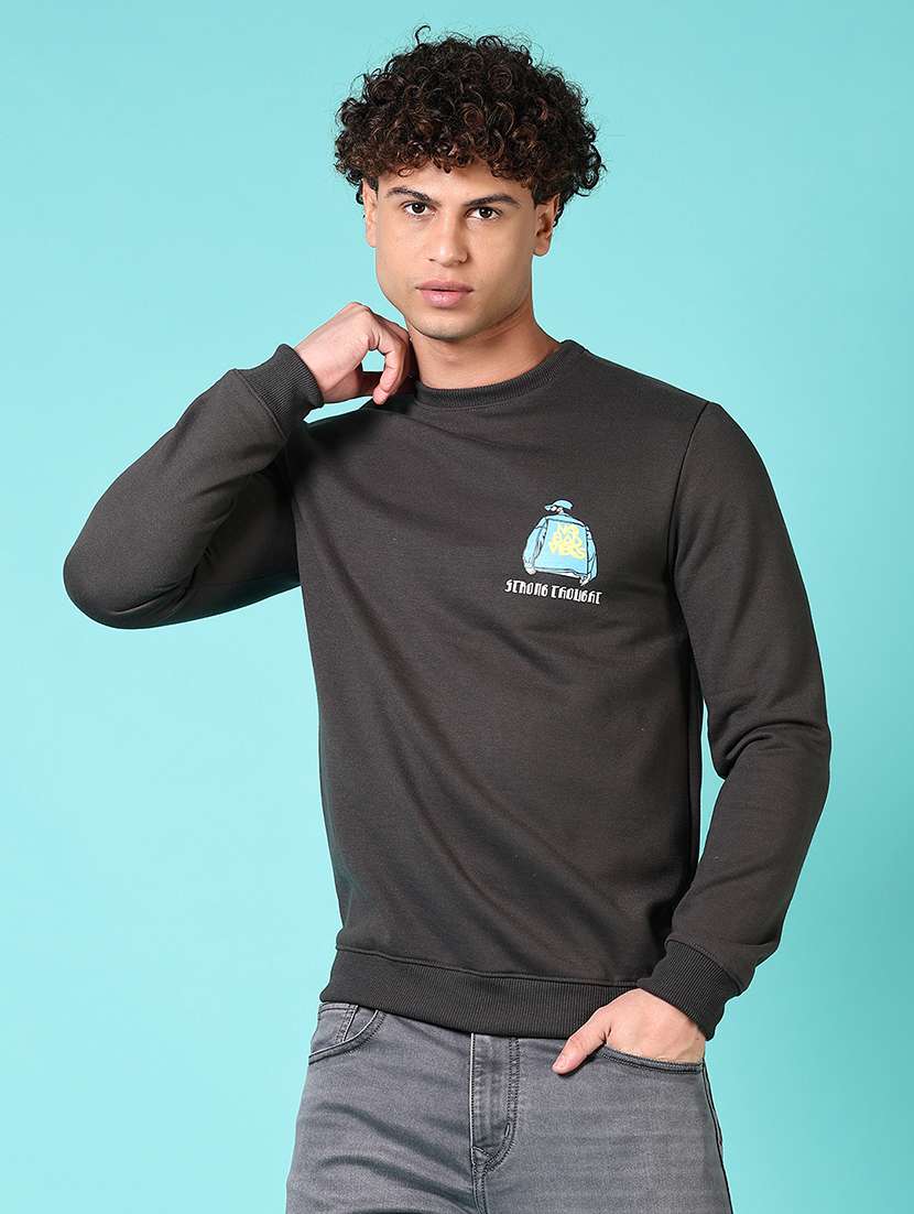 men long sleeves front & back print sweatshirt - 21683950 - Standard Image - 2