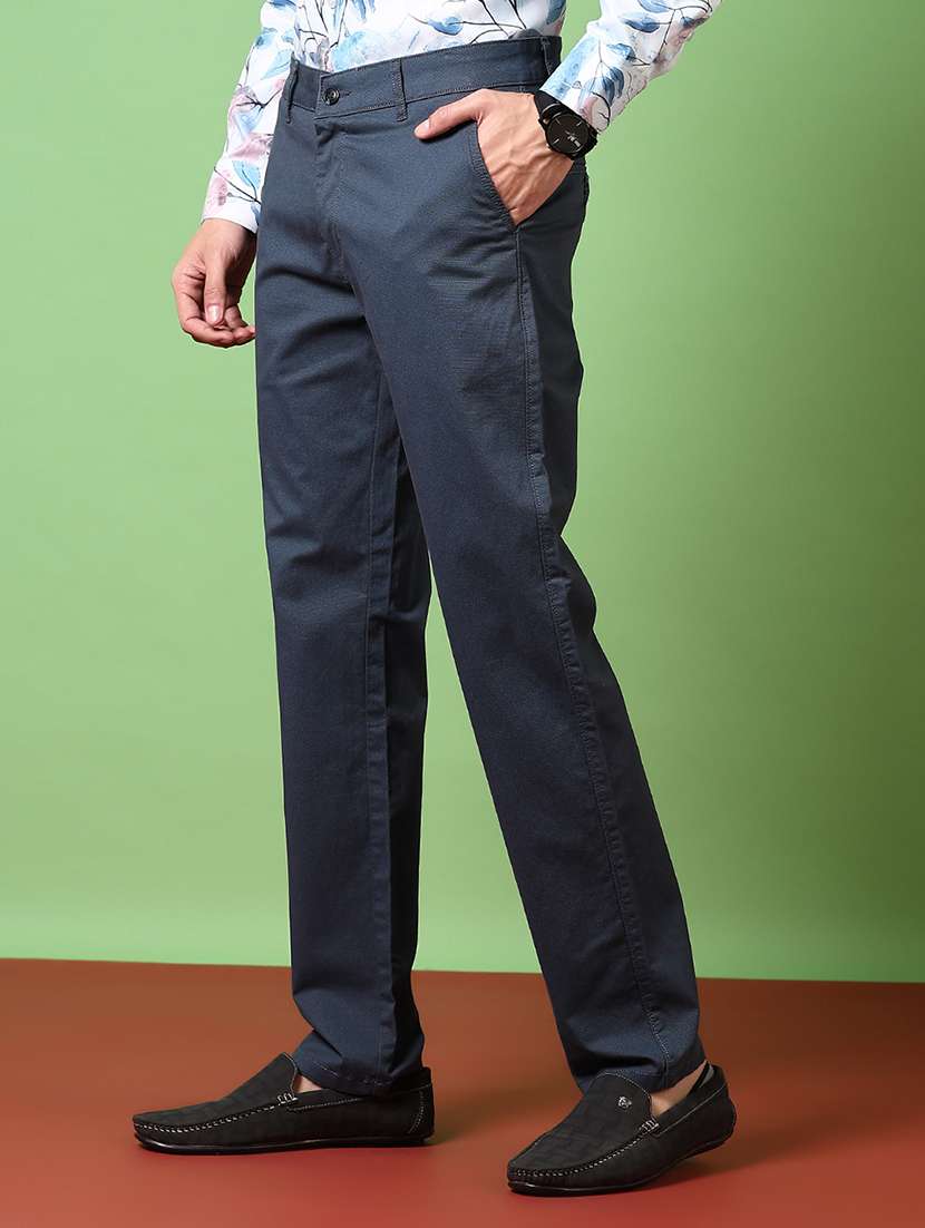men solid mid rise chinos trouser - 21684068 -  Standard Image - 2