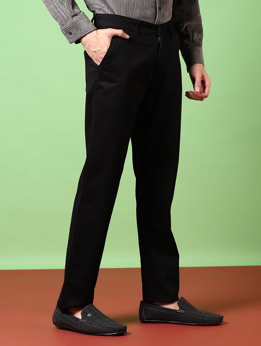 men solid mid rise chinos trouser - 21684083 - Standard Image - 2