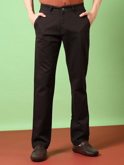 men solid mid rise chinos trouser - 21684085 -  Standard Image - 0