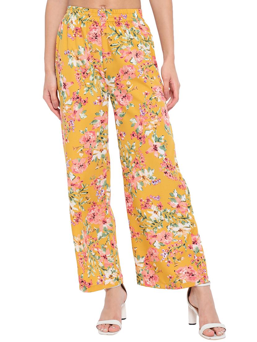 women printed mid rise straight palazzo - 21684833 -  Zoom Image - 0