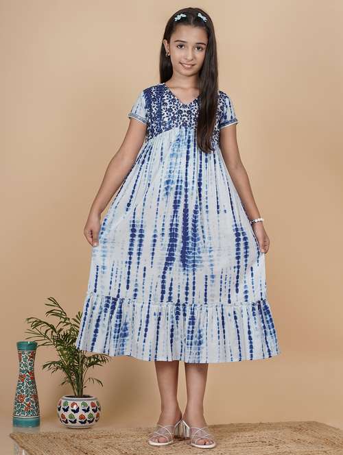 girls tie & dye tiered dress - 21684888 -  Standard Image - 0