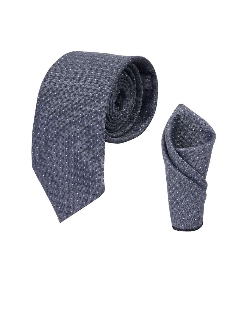 men elegant self-textured tie with pocket 