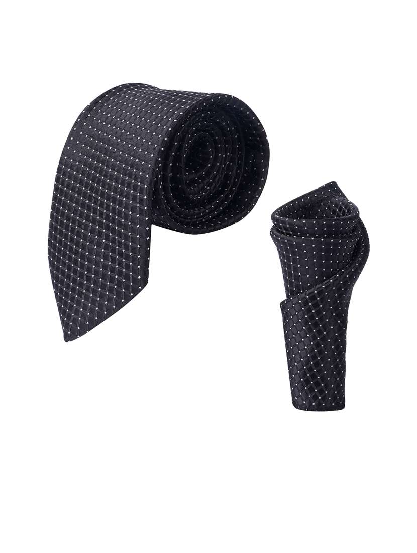 men elegant self-textured tie with pocket 