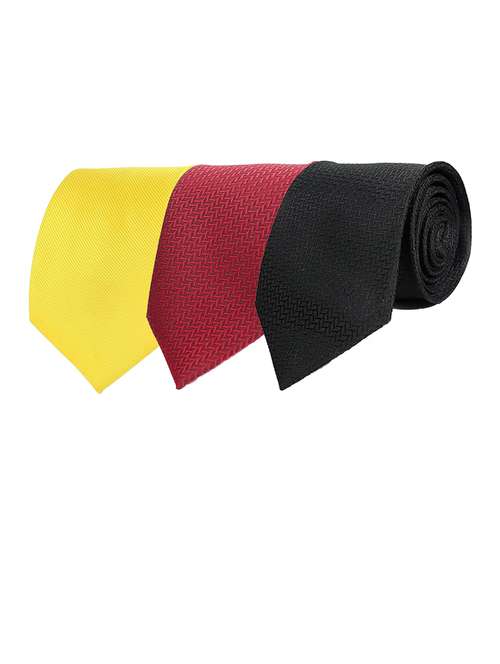 men elegant combo of self-textured ties - 21684962 -  Standard Image - 0