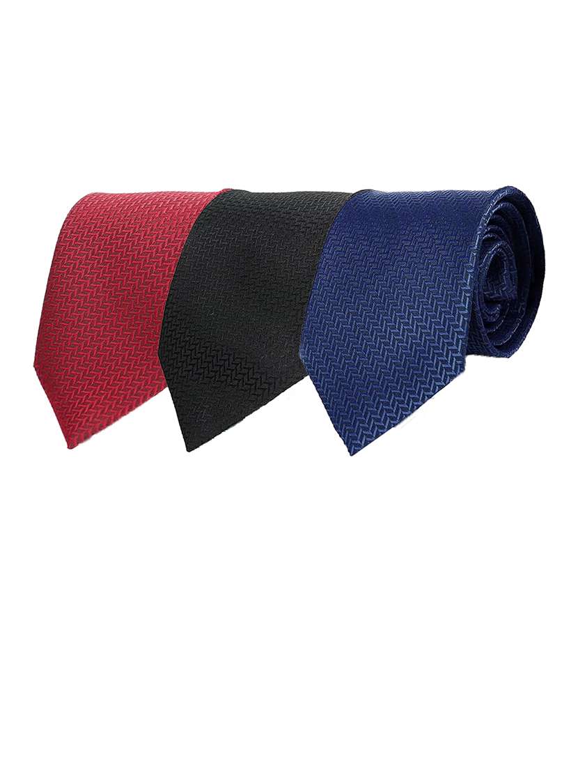 men elegant combo of self-textured ties