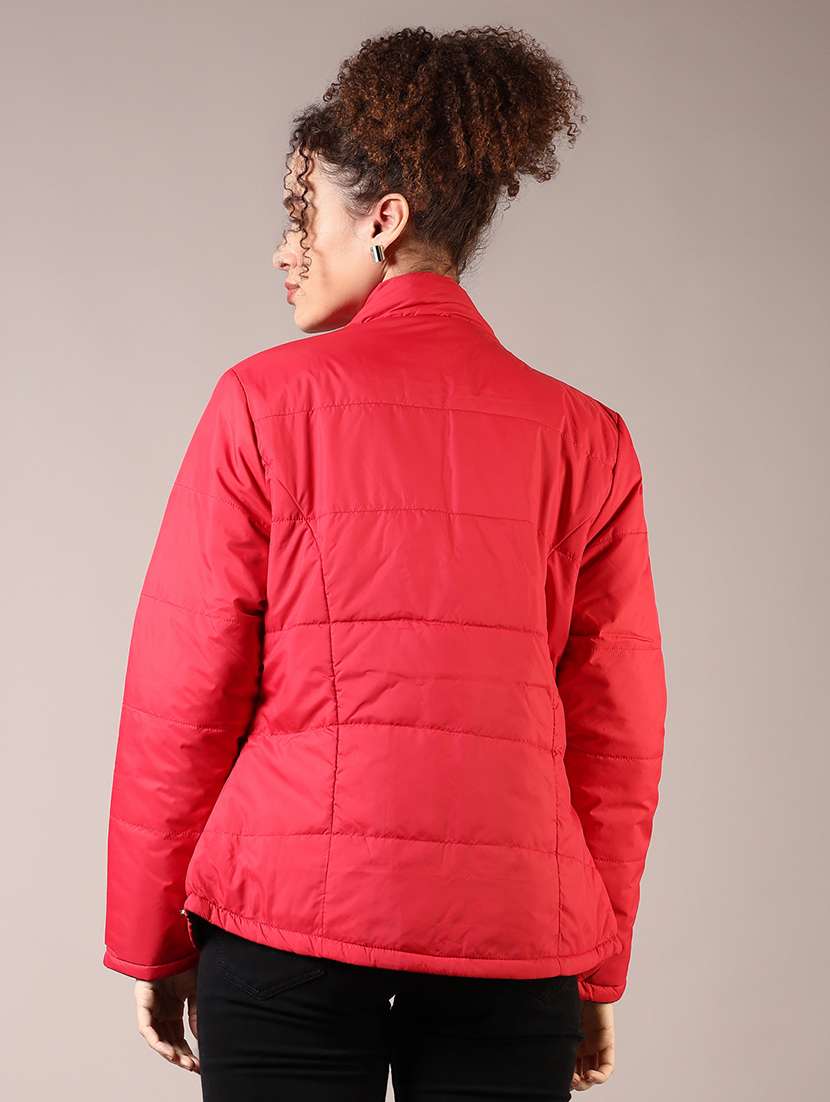 women solid long sleeve reversible puffer jacket - 21685148 -  Standard Image - 2