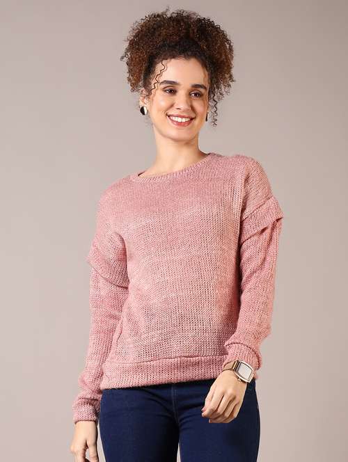 women solid long sleeve pullover - 21685174 -  Standard Image - 0