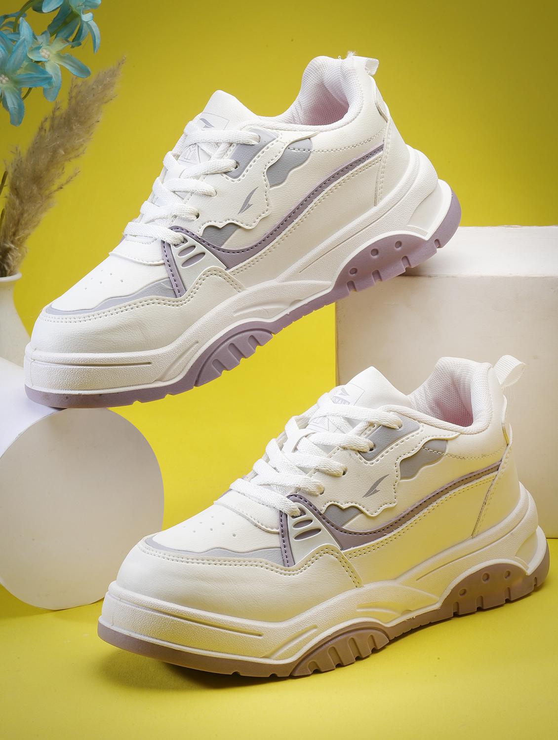 women white lace-up sneakers - 21685437 - Zoom Image - 0