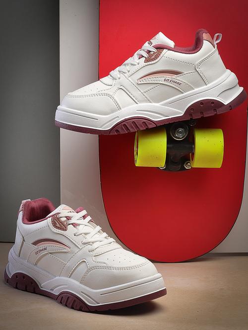 women white lace-up sneaker - 21685440 -  Standard Image - 0