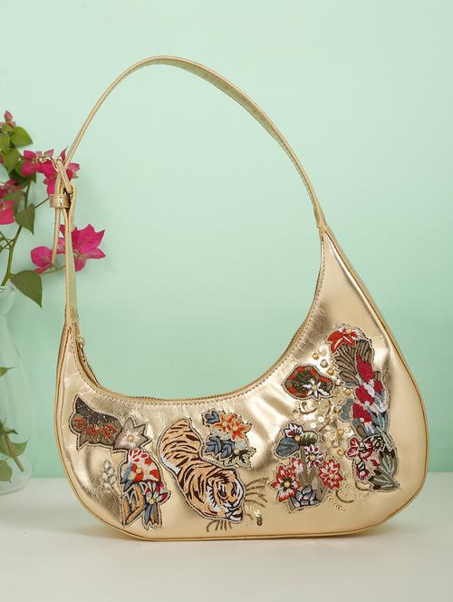 women beige embellished handbag - 21685478 -  Standard Image - 0