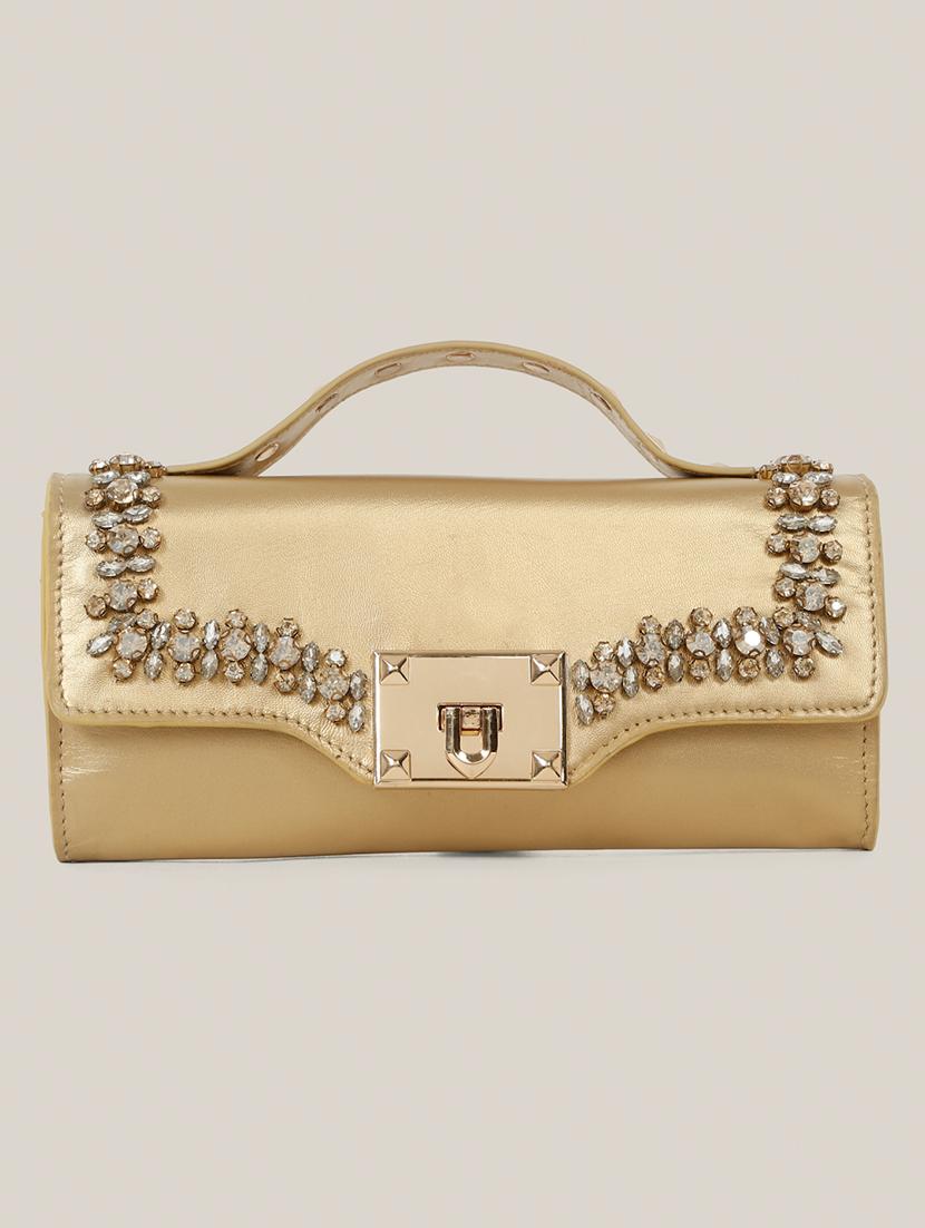 women embellished clutch with sling chain - 21685479 - Zoom Image - 0