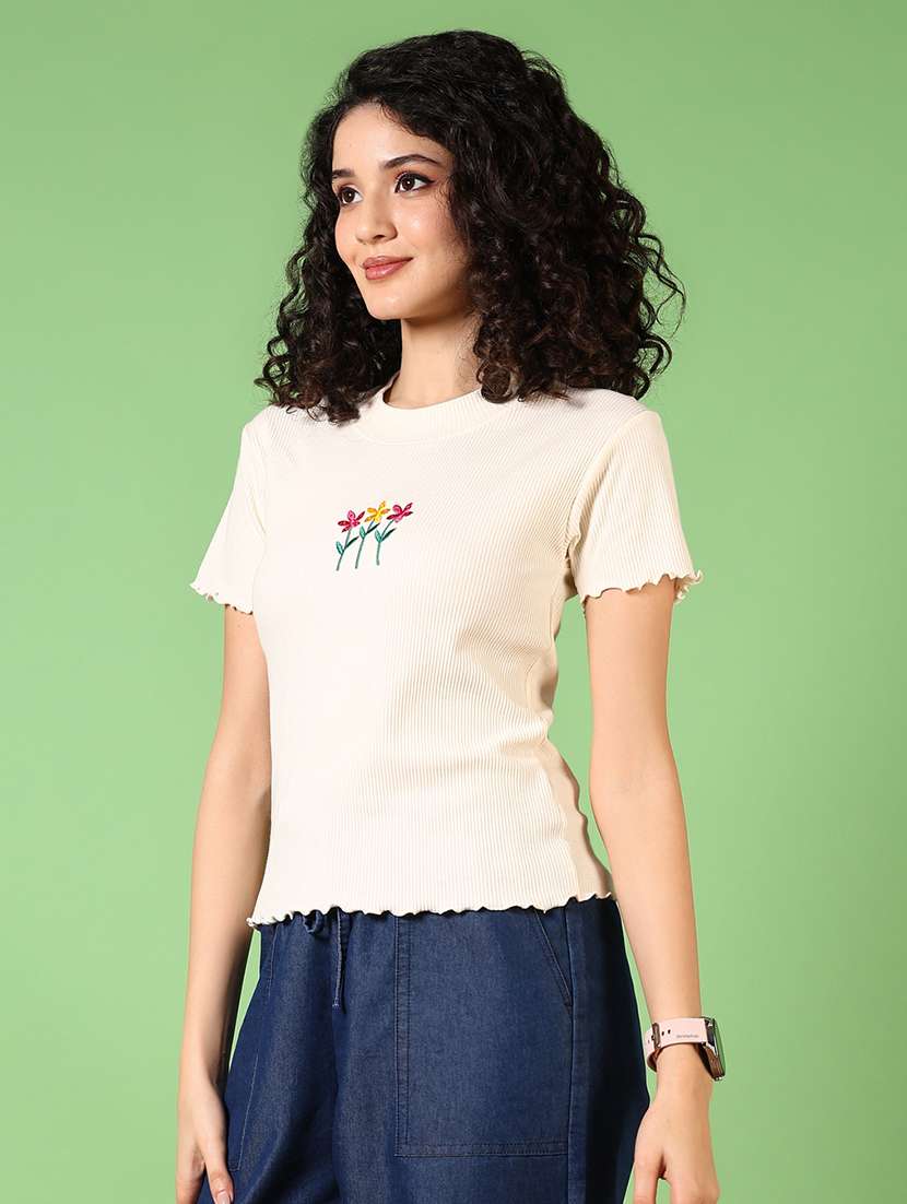women printed round neck t-shirt - 21685648 - Standard Image - 2