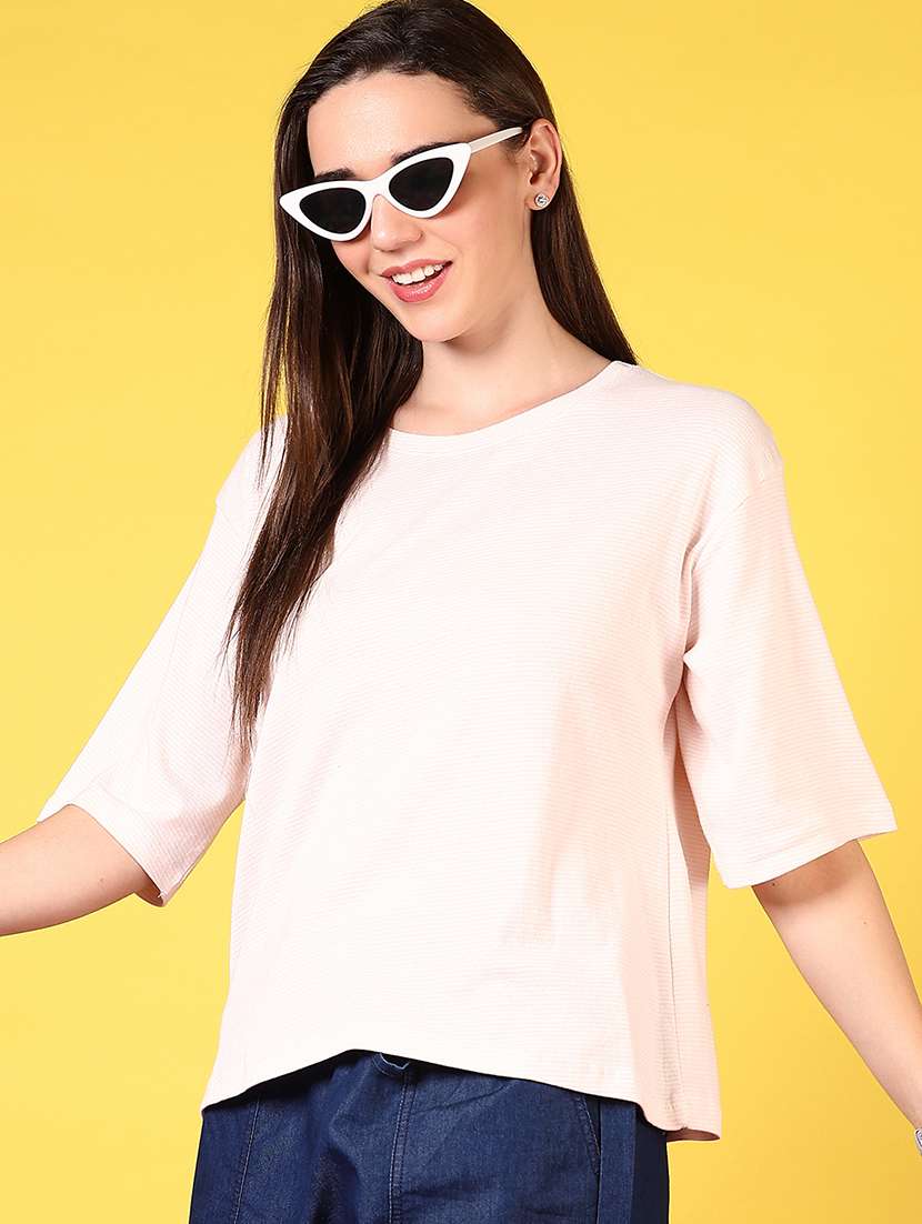 women striped round neck t-shirt - 21685649 -  Standard Image - 2