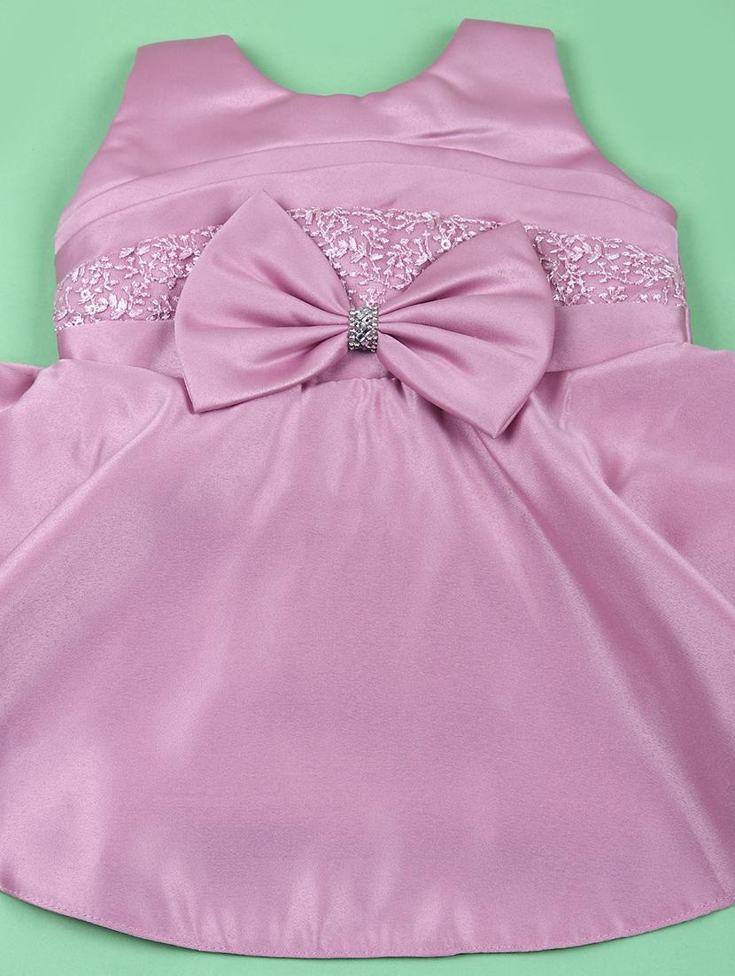 girls solid round neck sleeveless frock - 21685655 - Standard Image - 2