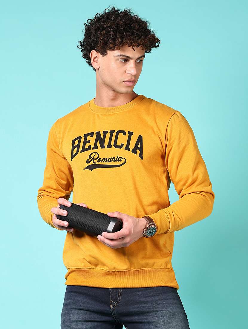 men printed long sleeve sweatshirt