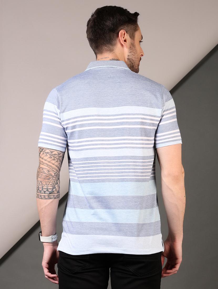 men striped short sleeve regular fit polo t-shirt - 21685767 - Standard Image - 2
