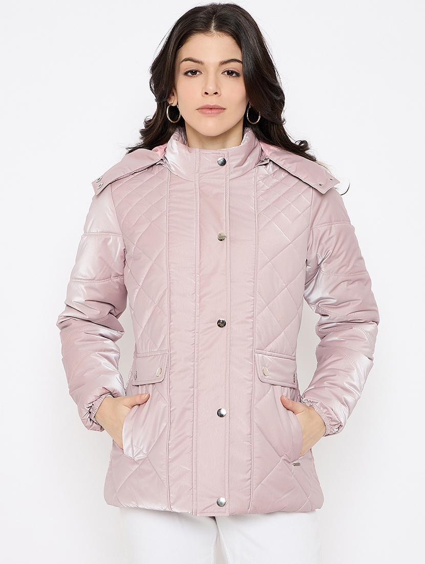 women solid fur detailed hooded parka jacket - 21686062 - Zoom Image - 0