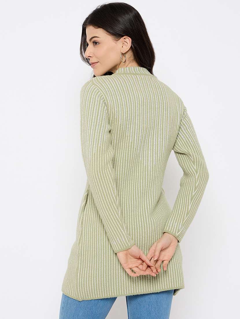 women self designed long sleeves cardigan - 21686067 - Standard Image - 2