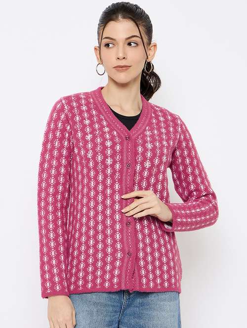 women self designed long sleeves cardigan - 21686081 -  Standard Image - 0