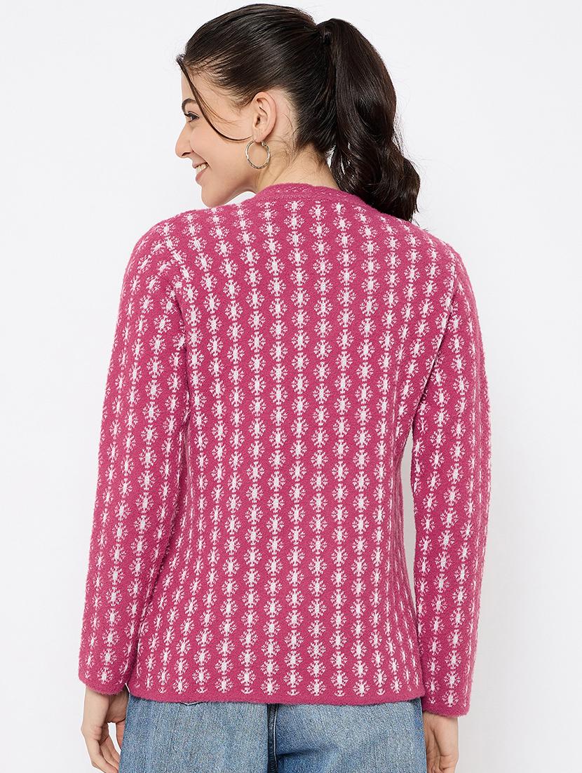 women self designed long sleeves cardigan - 21686081 - Standard Image - 2
