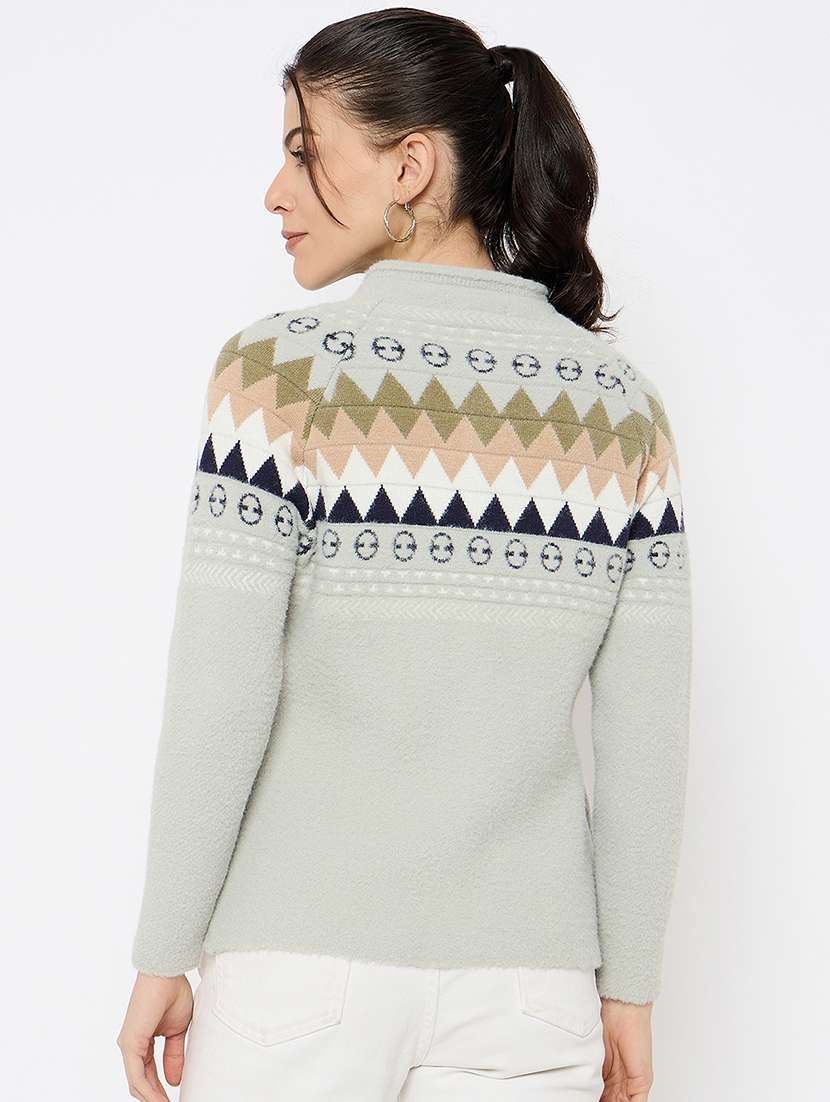 women self designed long sleeves cardigan - 21686082 - Standard Image - 2