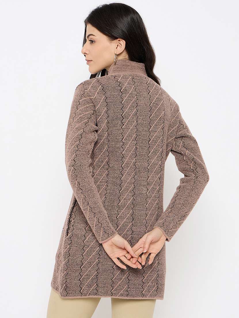 women self designed long sleeves cardigan - 21686084 -  Standard Image - 2