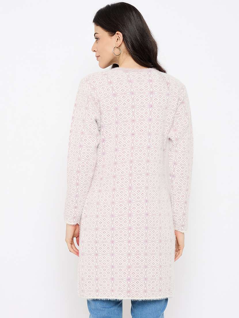 women self designed long sleeves cardigan - 21686090 -  Standard Image - 2