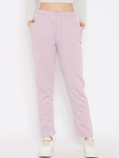 women solid high rise track pant - 21686096 -  Standard Image - 0