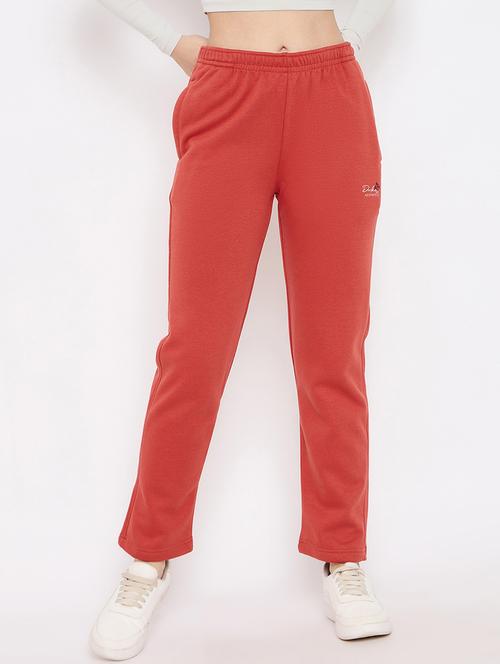 women solid high rise track pant - 21686097 -  Standard Image - 0