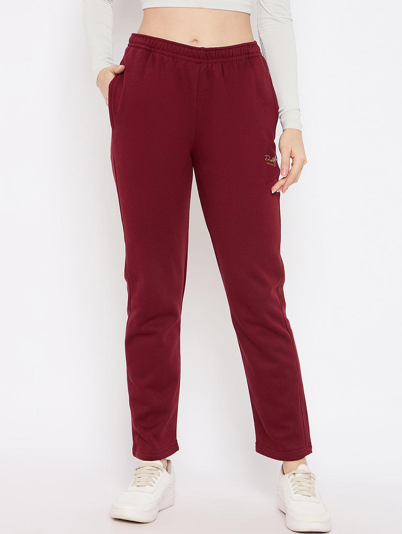 women solid high rise track pant - 21686098 - Zoom Image - 0