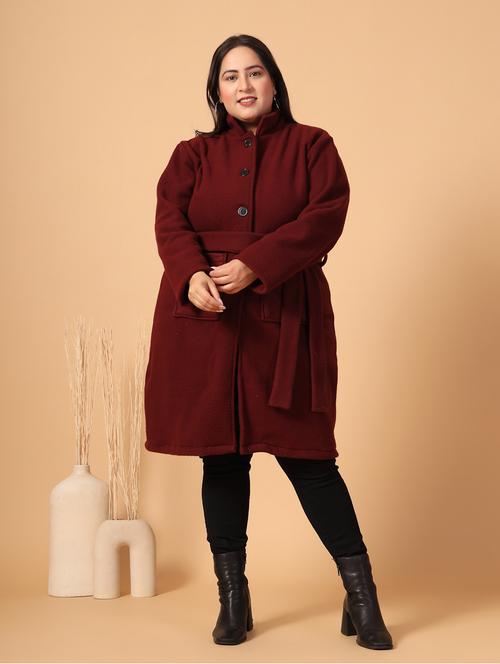 women plus size solid long sleeves trench coat - 21686181 -  Standard Image - 0