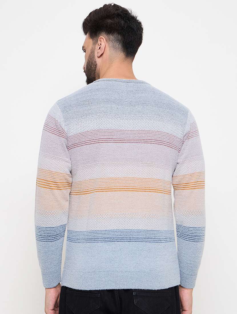 men long sleeves color block pullover - 21686315 -  Standard Image - 2