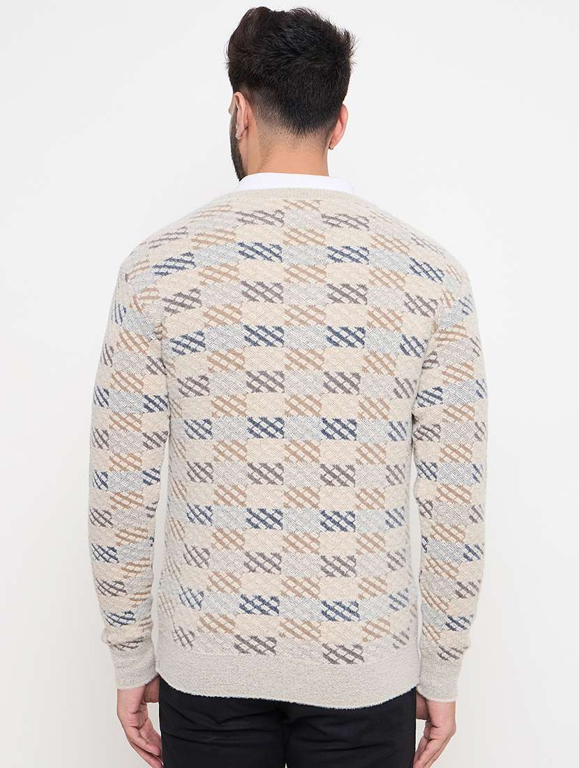 men long sleeves self design pullover - 21686320 -  Standard Image - 2