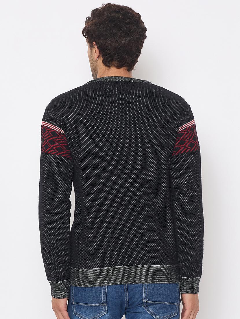 men long sleeves self design pullover - 21686357 - Standard Image - 2