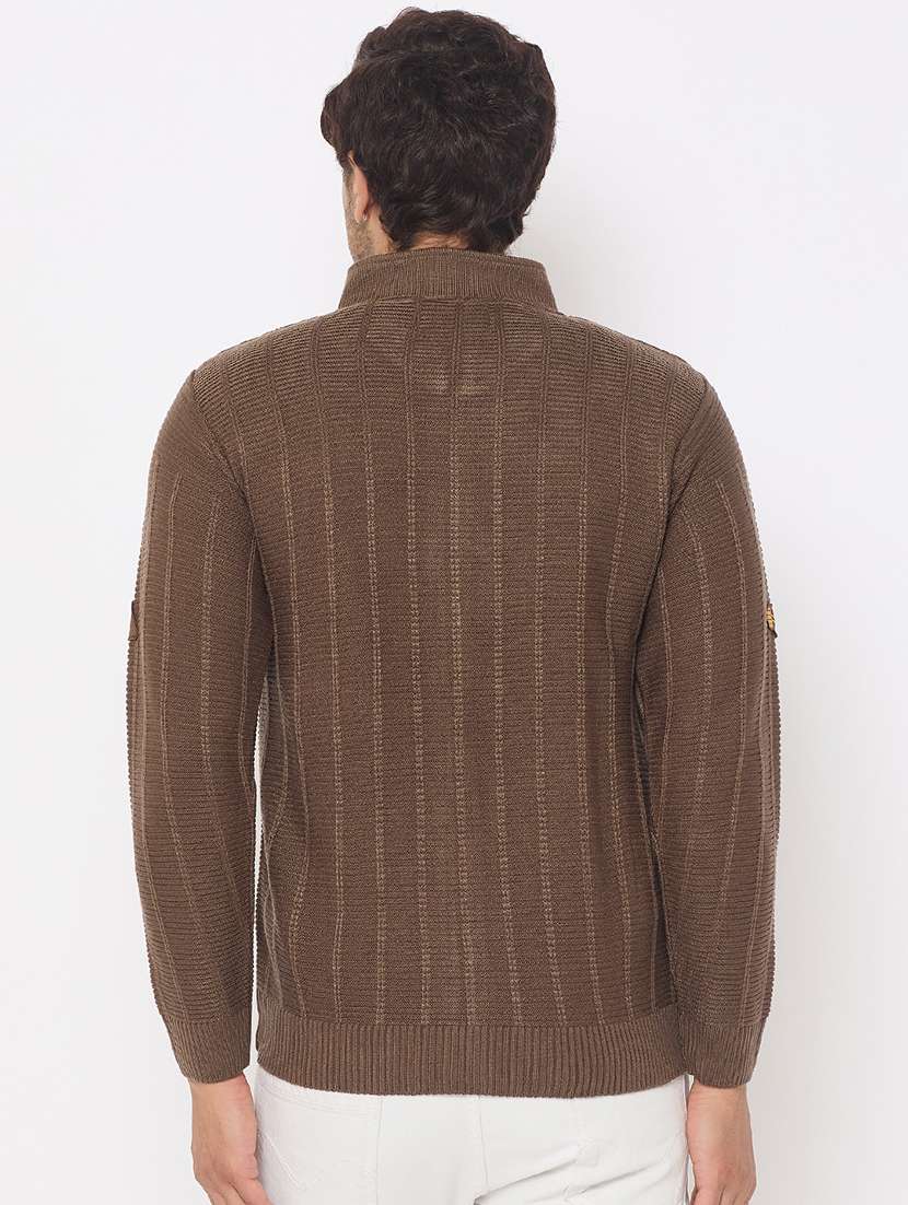 men long sleeves plain cardigan - 21686365 - Standard Image - 2