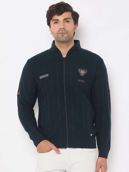 men long sleeves plain cardigan