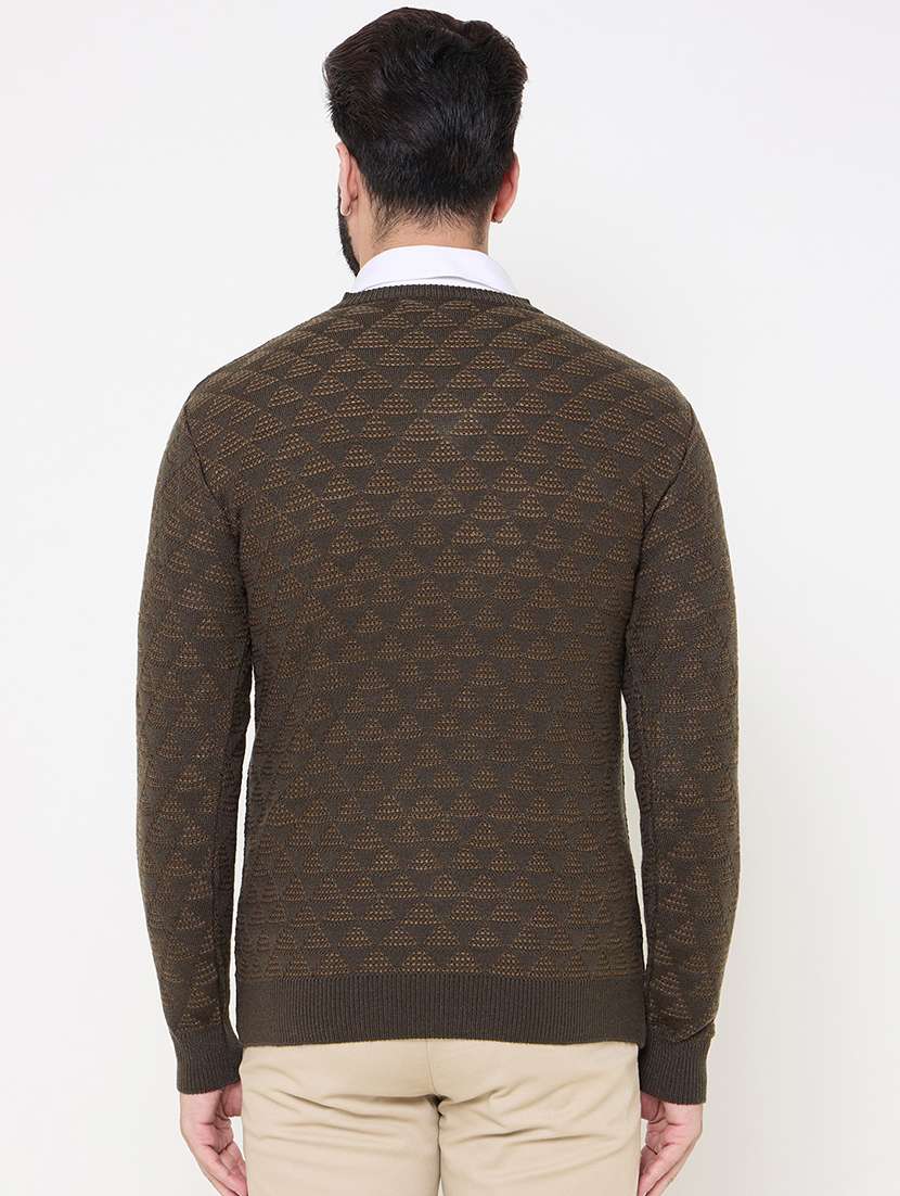 men long sleeves self design pullover - 21686372 -  Standard Image - 2