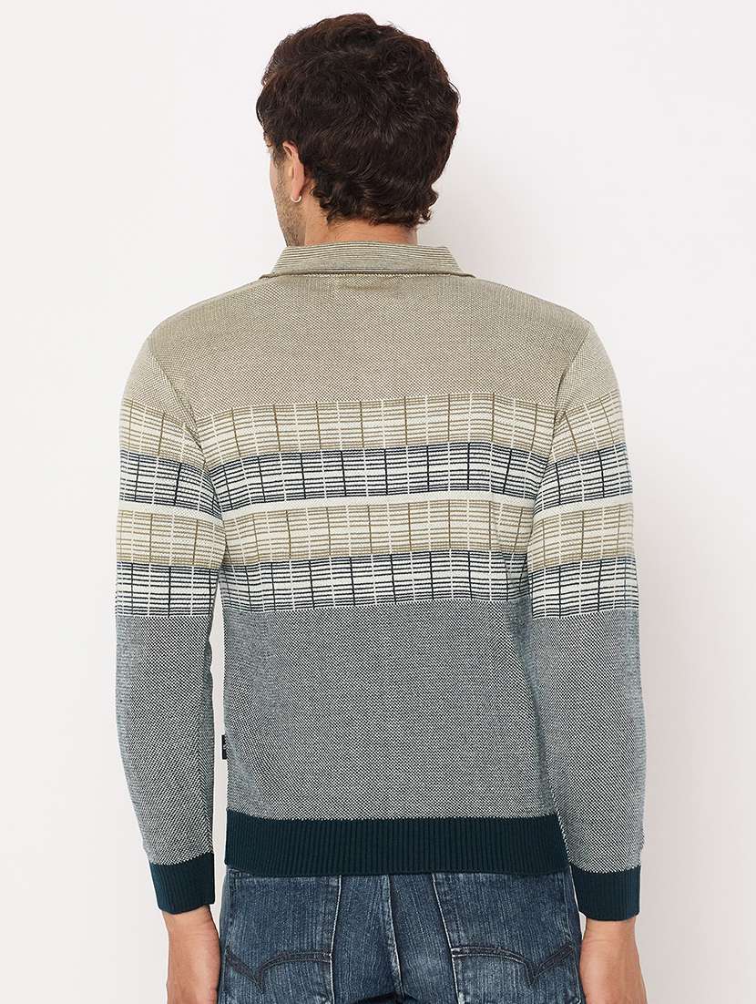 men long sleeves self design pullover - 21686403 -  Standard Image - 2