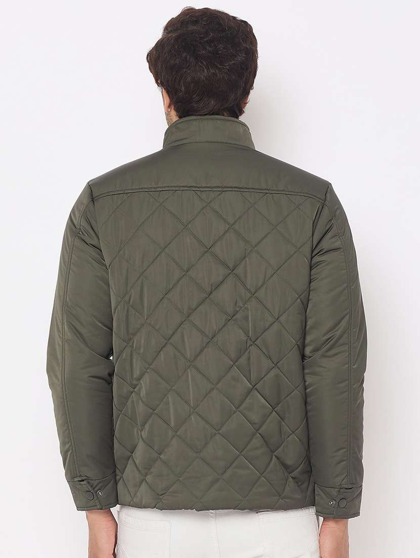 men long sleeves solid puffer jacket - 21686404 -  Standard Image - 2