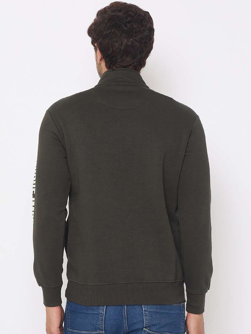 men long sleeves front print sweatshirt - 21686415 -  Standard Image - 2