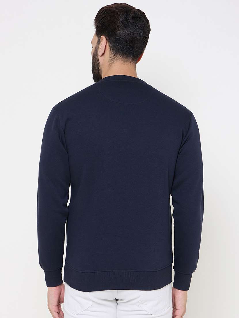 men long sleeves chest print sweatshirt - 21686420 - Standard Image - 2