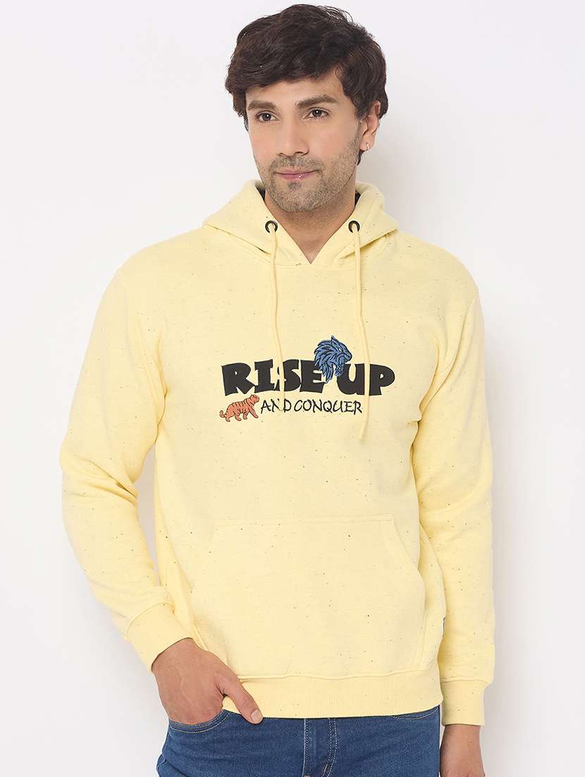 men long sleeves chest print sweatshirt