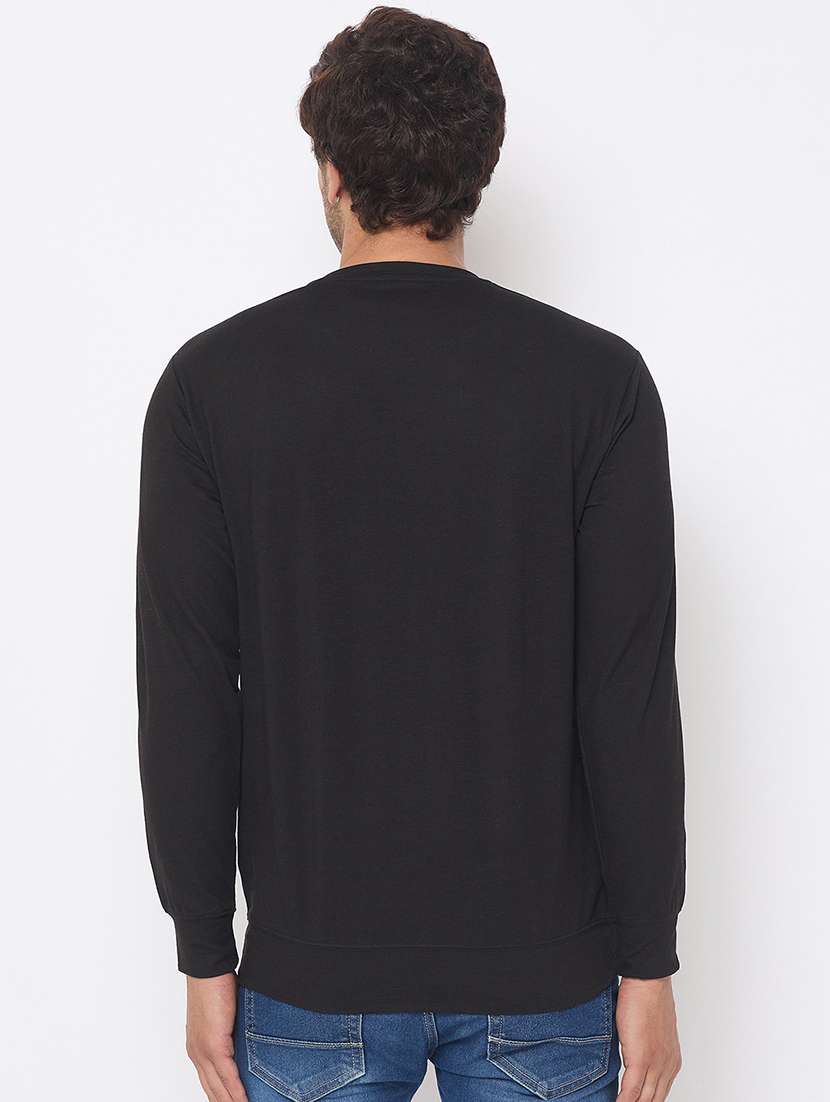 men long sleeves front print sweatshirt - 21686429 - Standard Image - 2