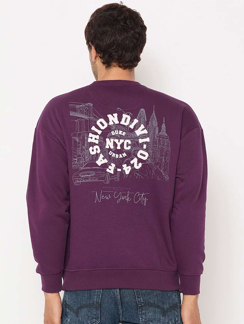 men long sleeves front & back print sweatshirt - 21686431 -  Standard Image - 2