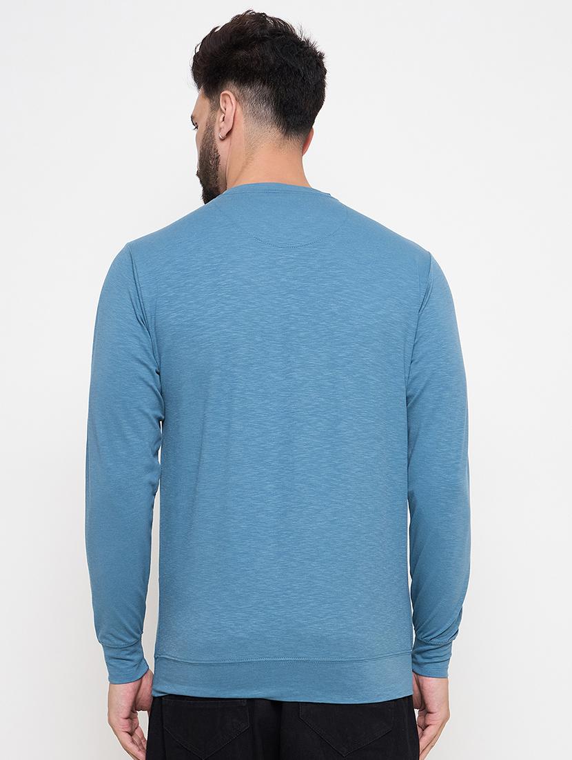 men long sleeves front print sweatshirt - 21686440 - Standard Image - 2