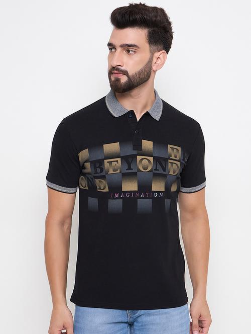 men short sleeves chest printed polo t-shirt - 21686482 -  Standard Image - 0