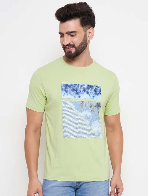 men round neck front print t-shirt - 21686498 -  Standard Image - 0
